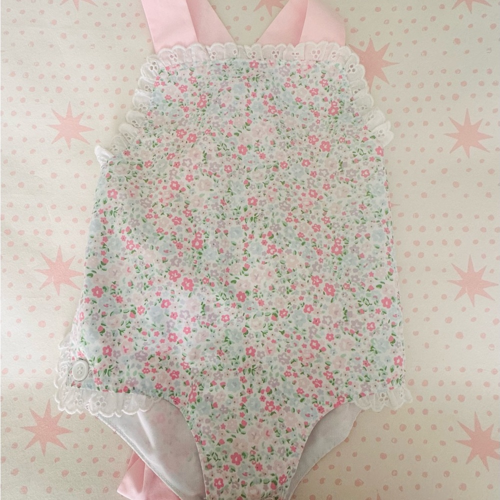 TBBC Mountainbrook Floral Mini Sisi Sunsuit with Lace Trim